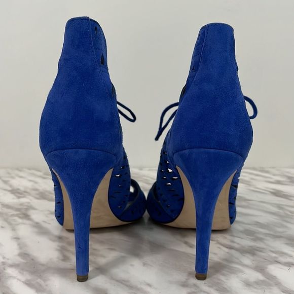 Ivanka Trump Blue Laser-cut Heels - Picture 8 of 13
